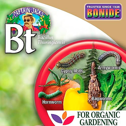 Bonide Captain Jack's Thuricide BT, 128 oz Ready-to-Use with Sprayer, Kills Worms and Caterpillars in Home Garden, For Organic Gardening