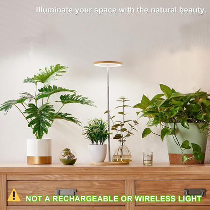 yadoker Plant Grow Light for Indoor Plant,Bamboo Mini LED Grow Light Garden,Height Adjustable,Automatic Timer with 8/12/16 Hours